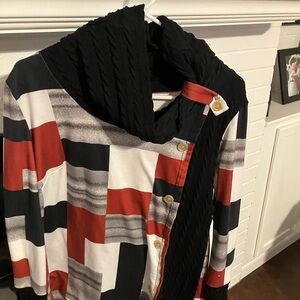 Cowl neck Tunic. Size L.  Long sleeved.